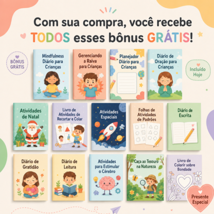 Kit Atividades para o Foco™ +100 Atividades para Estimular Atenção, Foco e Aprendizado